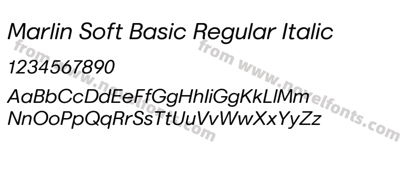 Marlin Soft Basic Regular ItalicPreview