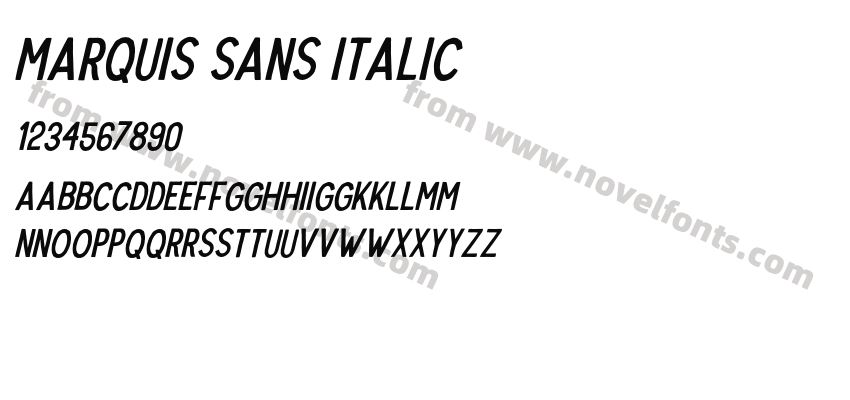 Marquis Sans ItalicPreview