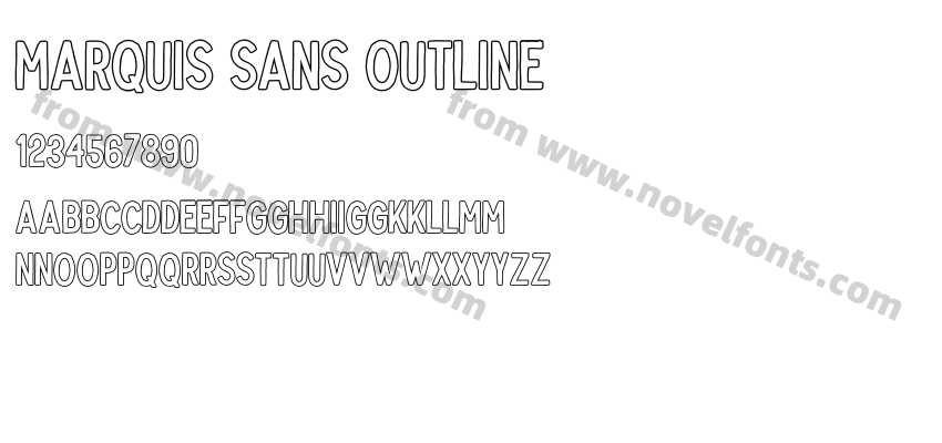 Marquis Sans OutlinePreview