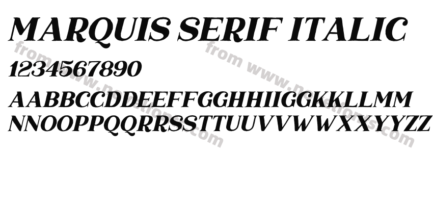 Marquis Serif ItalicPreview