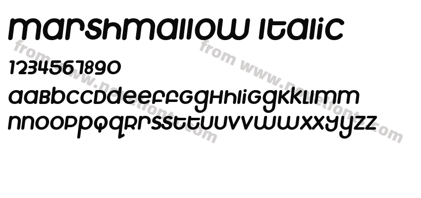 Marshmallow ItalicPreview