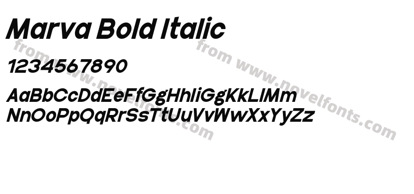 Marva Bold ItalicPreview