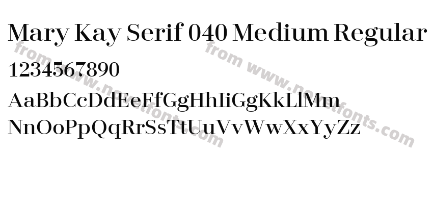 Mary Kay Serif 040 Medium RegularPreview
