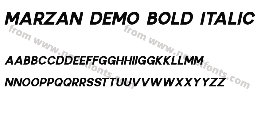 Marzan DEMO Bold ItalicPreview