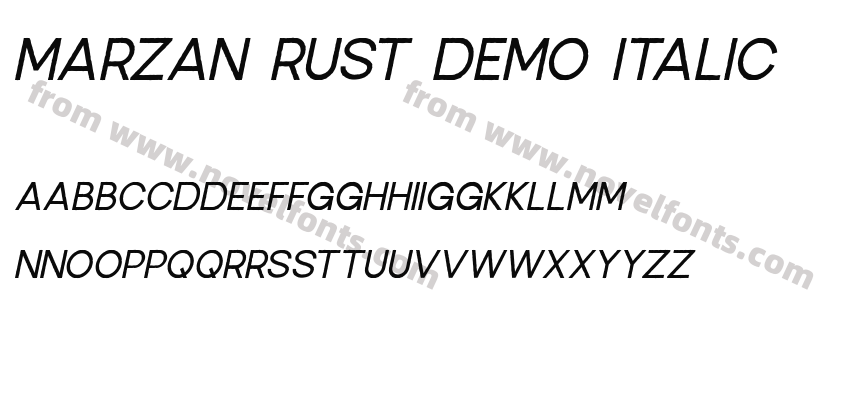 Marzan Rust DEMO ItalicPreview