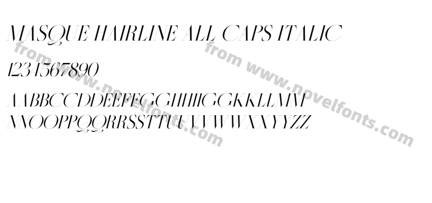 Masque Hairline All Caps ItalicPreview