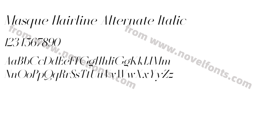 Masque Hairline Alternate ItalicPreview
