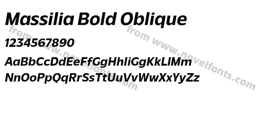 Massilia Bold ObliquePreview