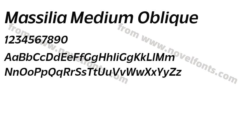 Massilia Medium ObliquePreview