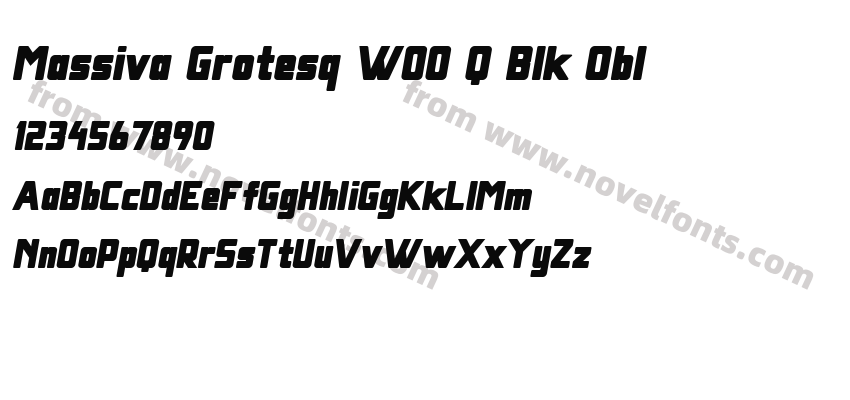 Massiva Grotesq W00 Q Blk OblPreview