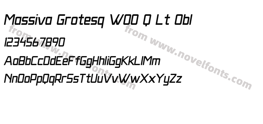 Massiva Grotesq W00 Q Lt OblPreview