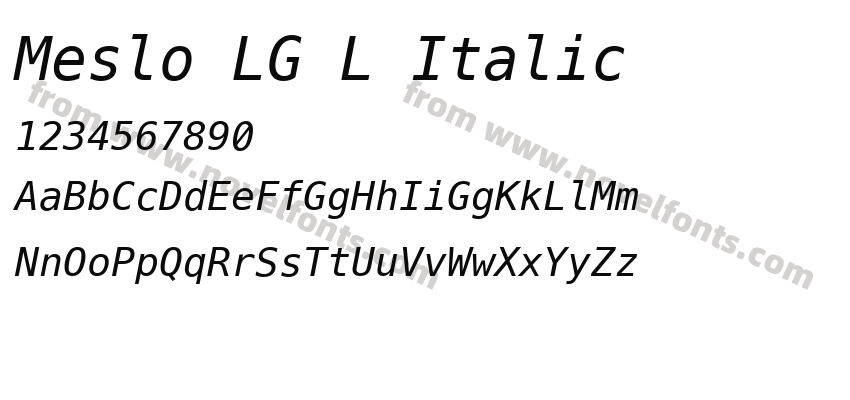 Meslo LG L ItalicPreview