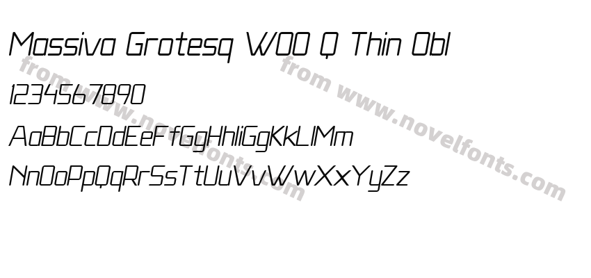 Massiva Grotesq W00 Q Thin OblPreview