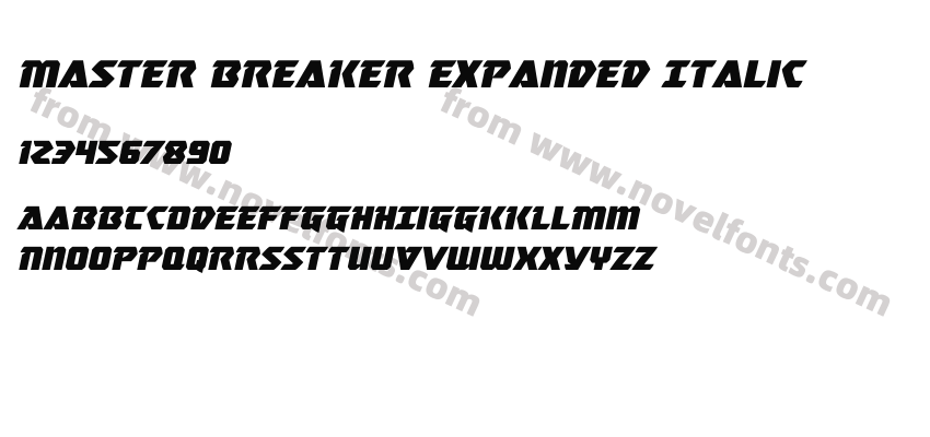 Master Breaker Expanded ItalicPreview