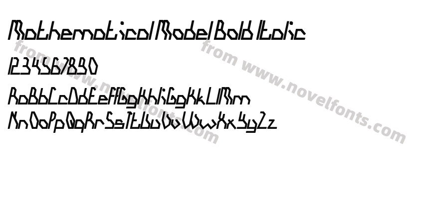 Mathematical Model Bold ItalicPreview