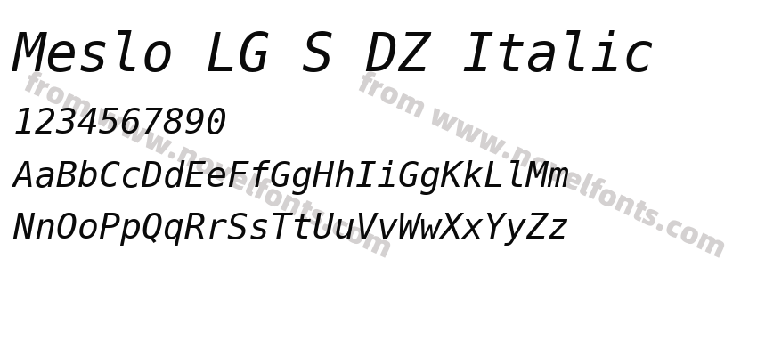 Meslo LG S DZ ItalicPreview