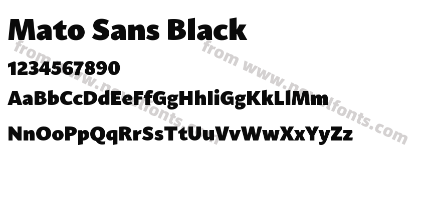 Mato Sans BlackPreview