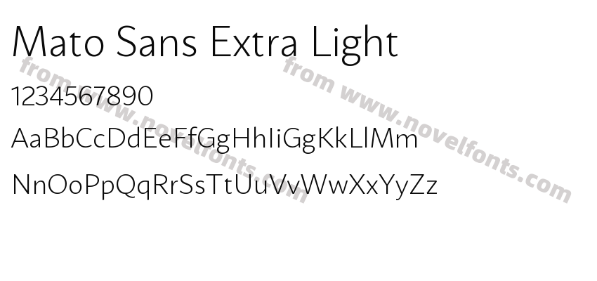 Mato Sans Extra LightPreview