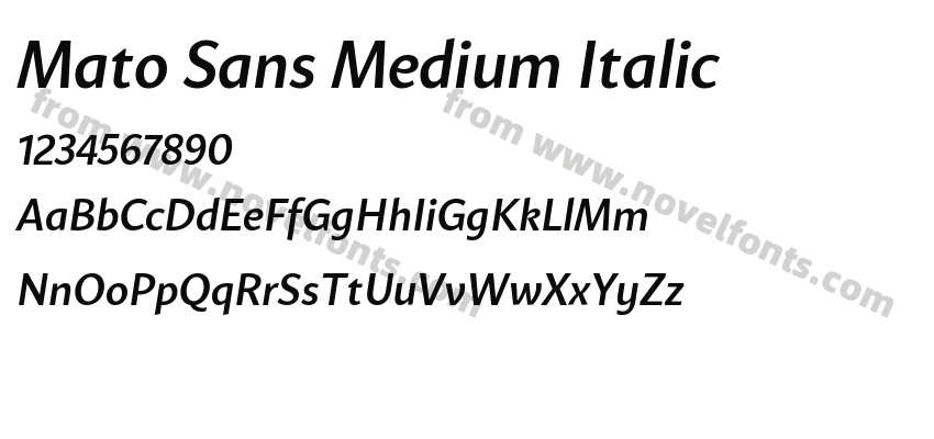 Mato Sans Medium ItalicPreview