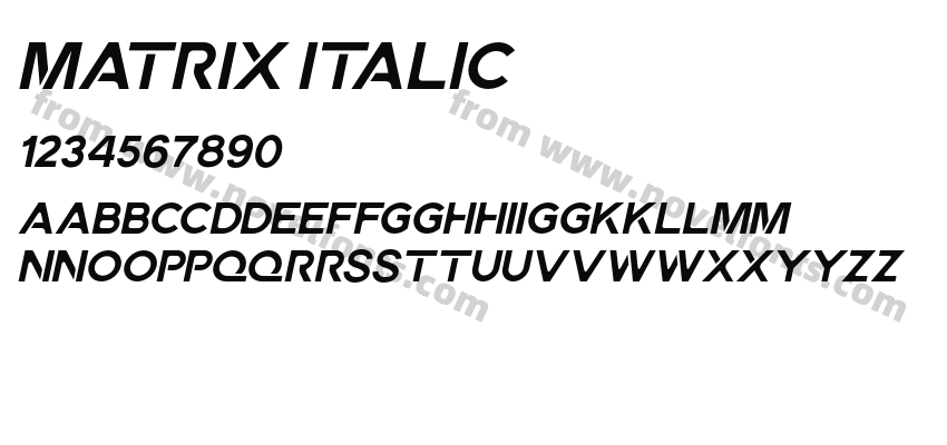 Matrix ItalicPreview