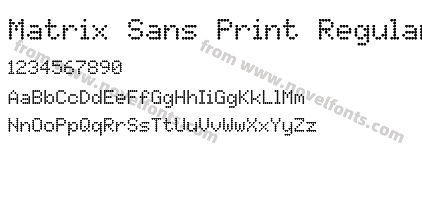 Matrix Sans Print RegularPreview