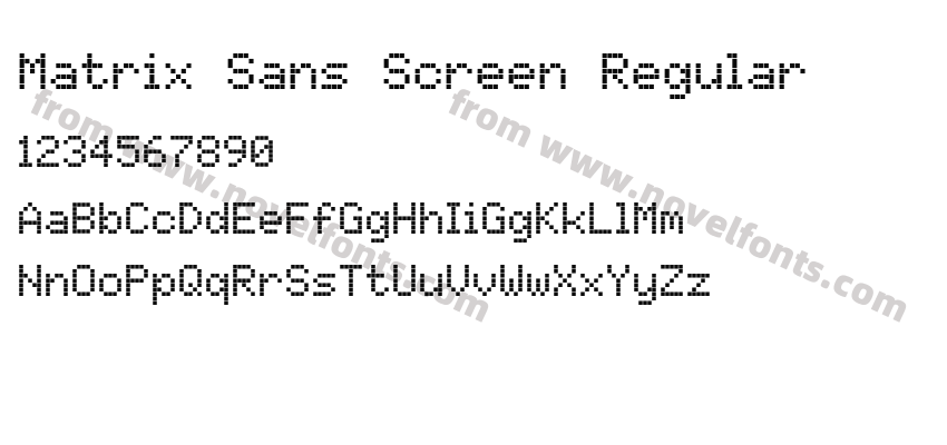 Matrix Sans Screen RegularPreview