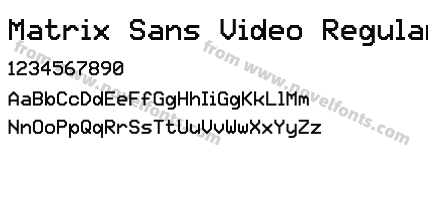 Matrix Sans Video RegularPreview