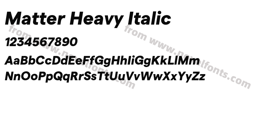 Matter Heavy ItalicPreview