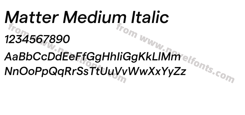 Matter Medium ItalicPreview