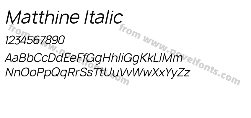 Matthine ItalicPreview