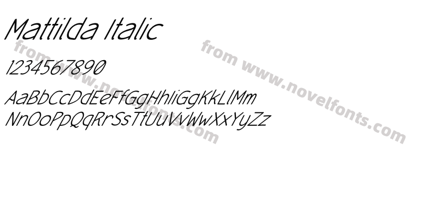 Mattilda ItalicPreview