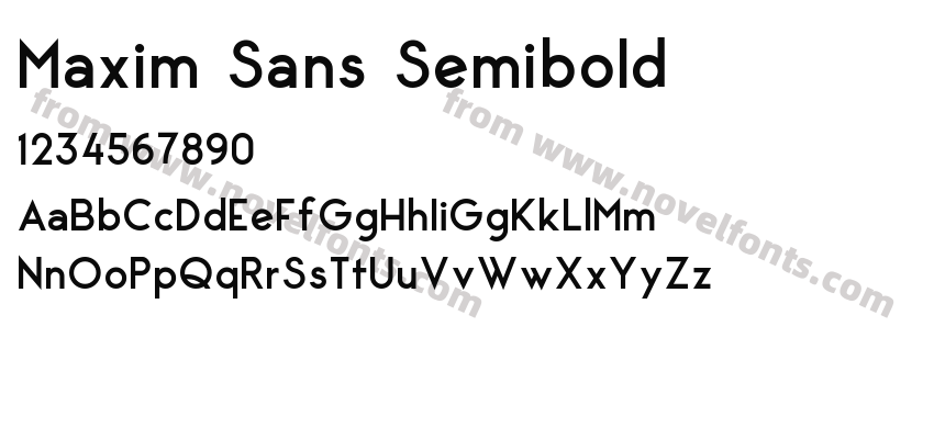 Maxim Sans SemiboldPreview