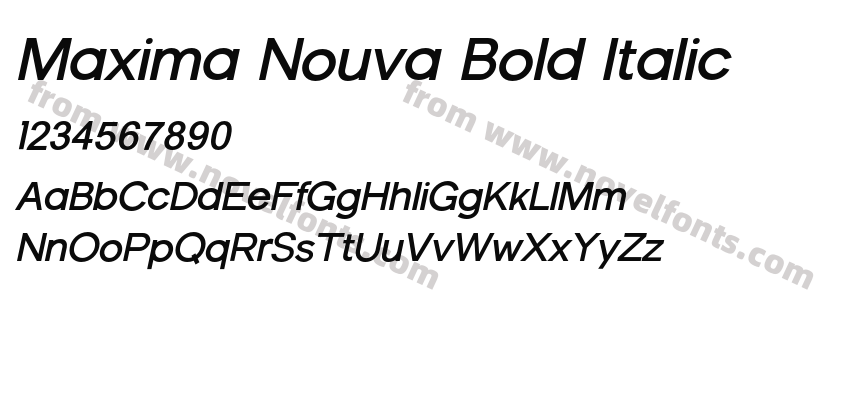 Maxima Nouva Bold ItalicPreview