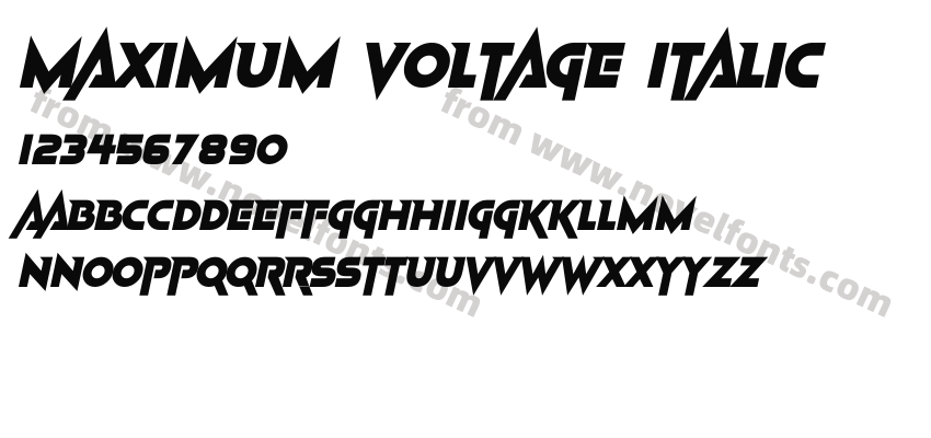 Maximum Voltage ItalicPreview