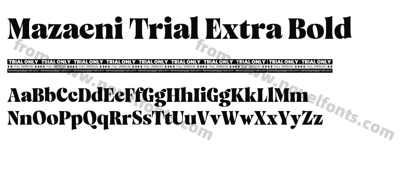 Mazaeni Trial Extra BoldPreview