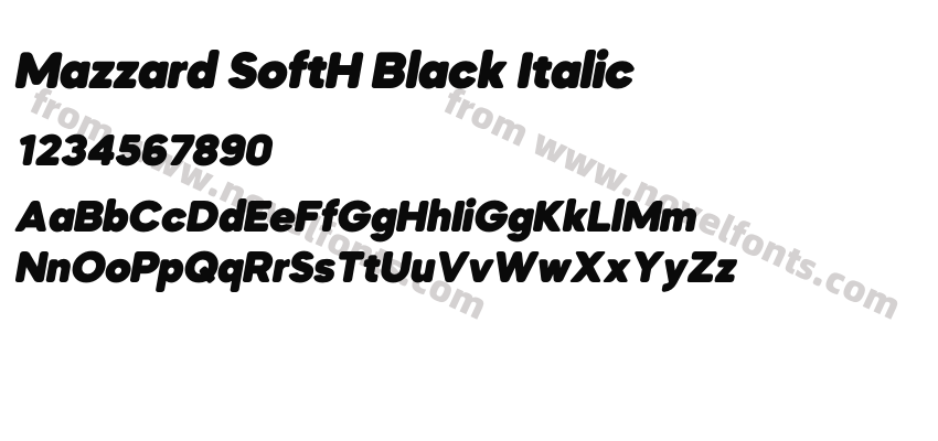 Mazzard SoftH Black ItalicPreview
