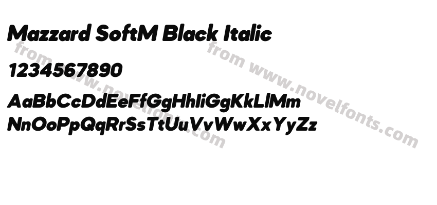 Mazzard SoftM Black ItalicPreview