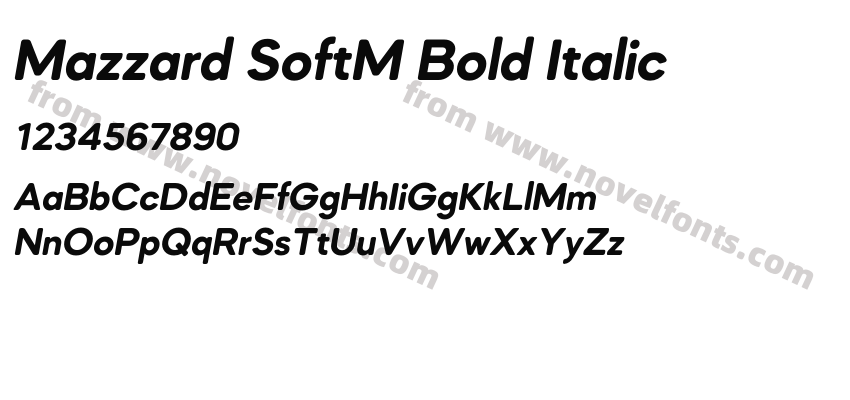 Mazzard SoftM Bold ItalicPreview