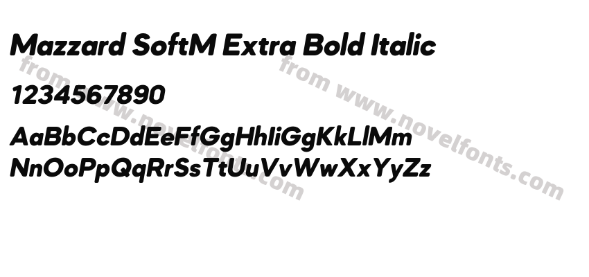 Mazzard SoftM Extra Bold ItalicPreview