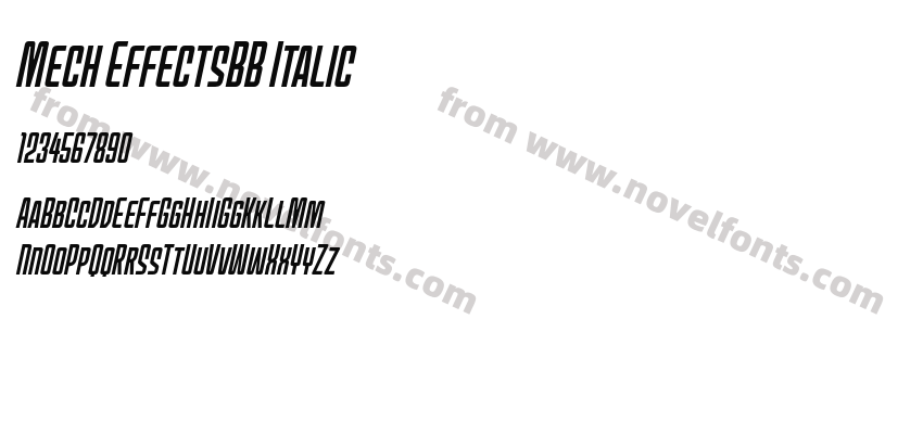 Mech EffectsBB ItalicPreview