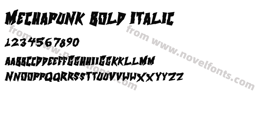 Mechapunk Bold ItalicPreview