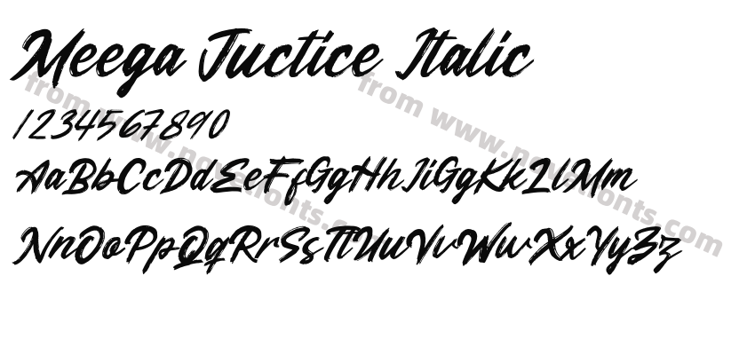 Meega Juctice ItalicPreview