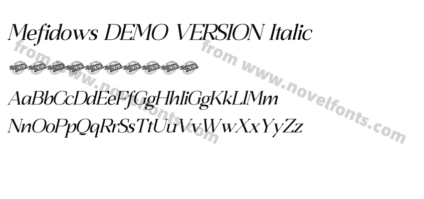 Mefidows DEMO VERSION ItalicPreview