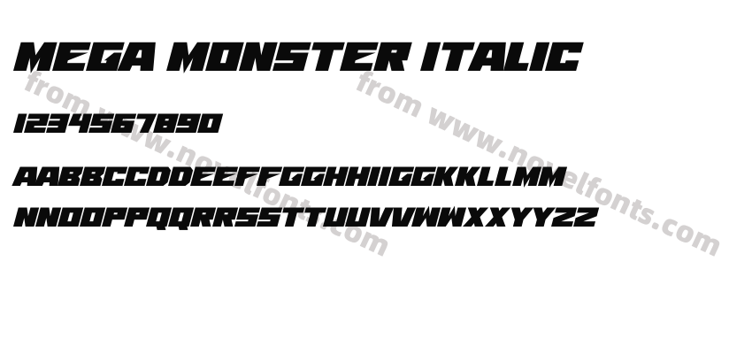 Mega Monster ItalicPreview