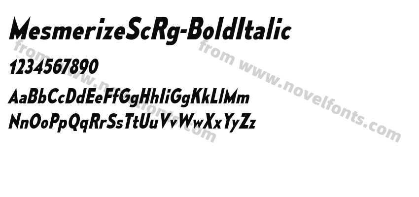 Mesmerize Sc Rg Bold ItalicPreview