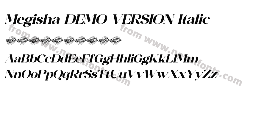 Megisha DEMO VERSION ItalicPreview