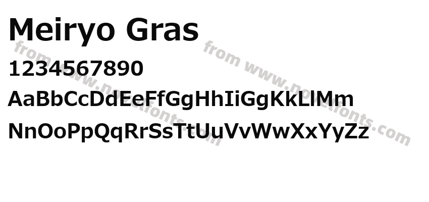 Meiryo GrasPreview