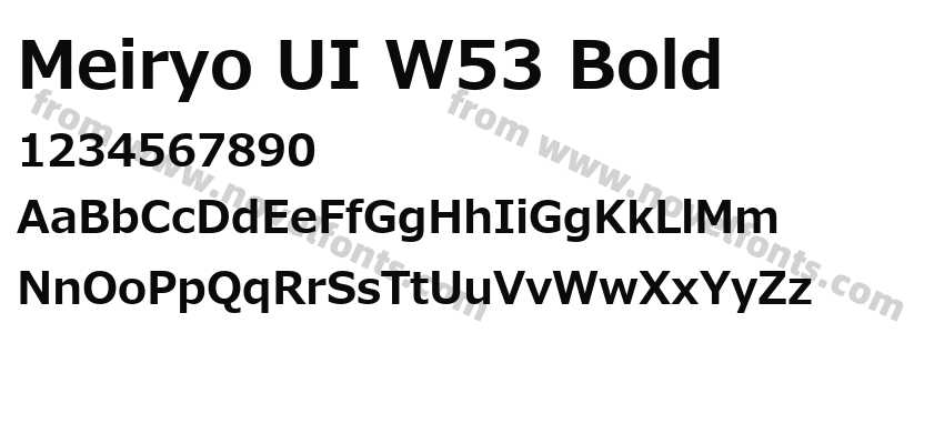 Meiryo UI W53 BoldPreview