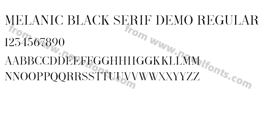 Melanic Black Serif Demo RegularPreview