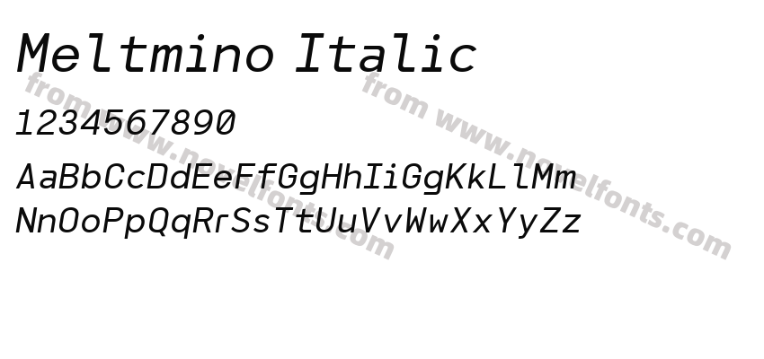 Meltmino ItalicPreview